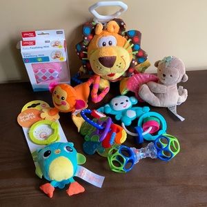 8 Assorted baby toys & teethers